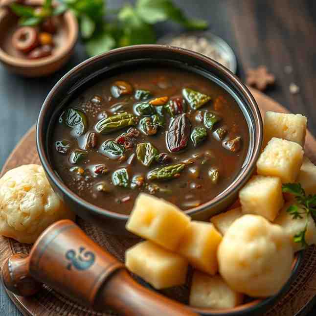 Nigerian Black Soup - Easy Recipe for Fufu & Soup